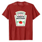 Red Ketchup Yellow Mustard DIY Costume Matching Couples Groups Halloween T-Shirt Gifts Lazy Easy Condiments Costumes Couple Tops