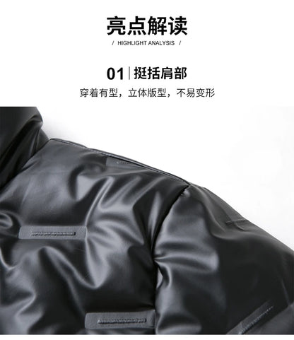80%  White Duck Down Coat 2024 Trendy Fashion Winter Stand Collar Warm Sport Jacket Men's Thermal Thick Outwear