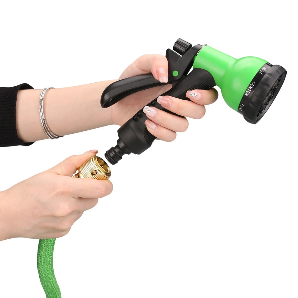 Garden Hoses 25-150ft Water Hose Expandable Flexible Garden Expanding Hoses 8 Function Nozzle Spray Wall Mountable Water Hose