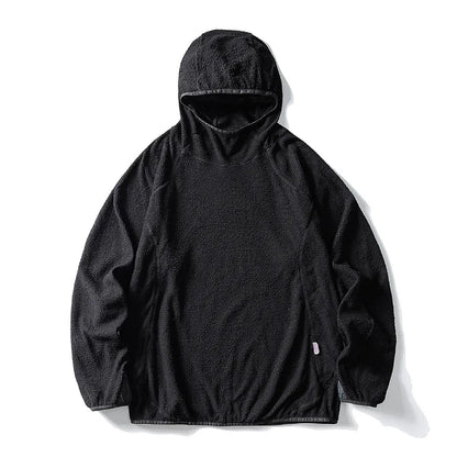 Unisex Lightweight Cloud Velvet Hooded Quick-Dry Shirt for Outdoor Sports: Classic Hood, Elastic Cuffs & Brand Logo Details
