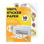 10-50 Sheets A4 Size Printable Vinyl Sticker Paper 100% Transparent for Inkhet Printer Self Adhesive Sticker Label NonWaterproof