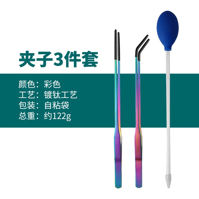 Stainless Steel Reptile Feeding Long Tongs Tweezers For Reptile, Lizards, Spider, Tarantula, Hedgehog, Snake, Aquarium