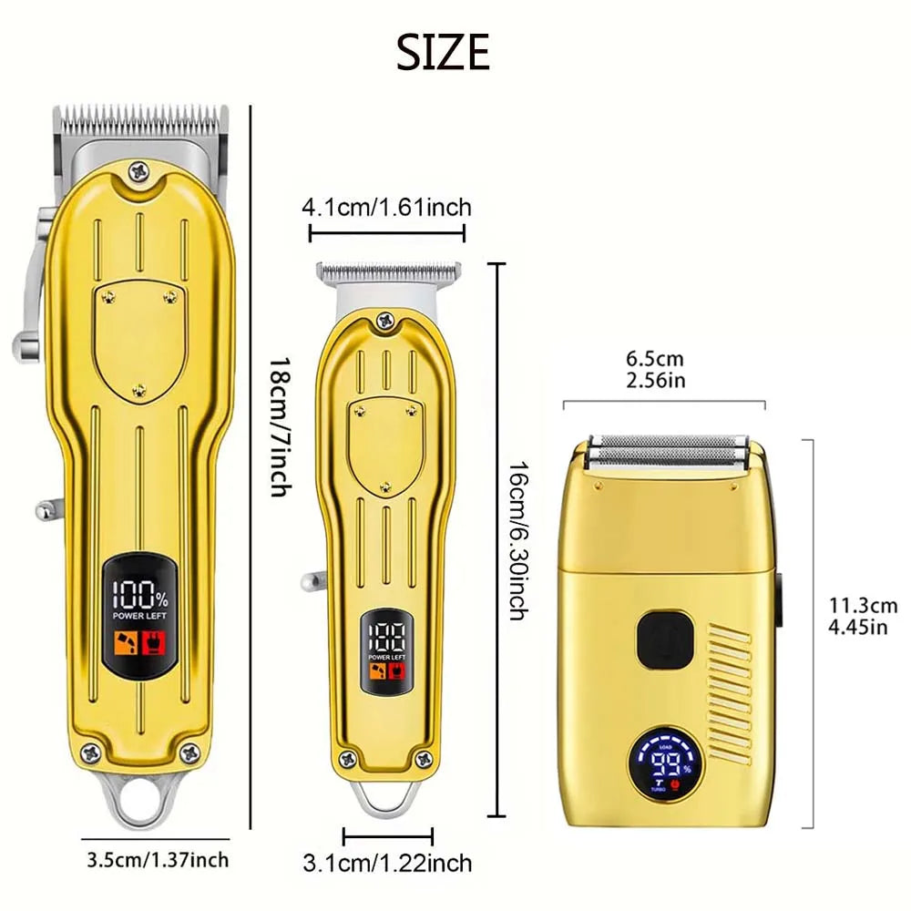 Hair Clippers Electric Razor Shavers for Men USB Rechargeable Clippers and Trimmer Beard Trimmer Barber Kit Professional Clipper