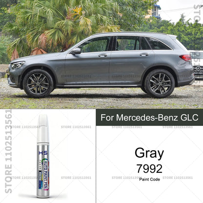 For Mercedes-Benz GLC Car Paint Repair Pen Touch Up Scratch Remover DIY Auto Accessories Gray 7992 White 149 Blue 896 Red 3996