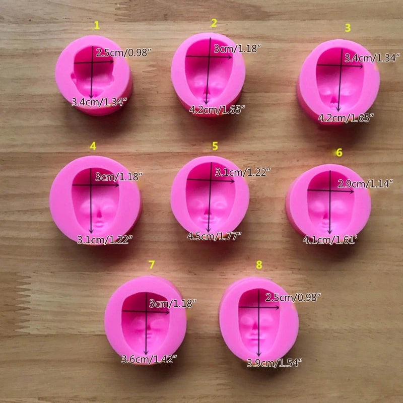 Elf silicone Q version face face mold ultra-light clay soft pottery face mold bjd silicone fairy ears baby face