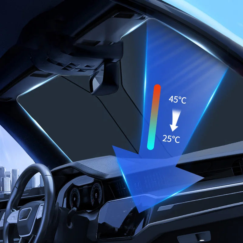 SEAMETAL Car Front Sunshades Foldable Windshield Sun Blocker Universal Fit for Car,Truck,SUV