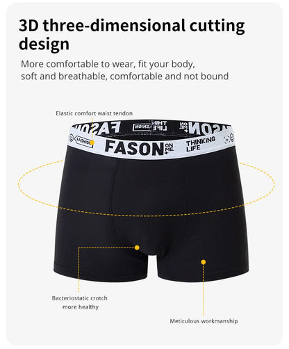 4/10 Piece Men's Four Season Black Fashionable Casual Basic Versatile Underwear Boxer Shorts Plus Size Youth Sports Base Shorts
