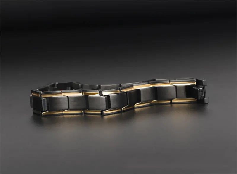 Hot Sale Luxury Fashion Health Energy Bracelet Men Stainless Steel Bio Magnetic Anti-fatigue Anti-radiation Bracelets Jewelry