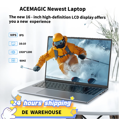 ACEMAGIC Gaming Laptop AMD Ryzen 9 6900HX 16GB LPDDR5 RAM 512GB PCIe SSD Upgradable 16" FHD Display Screen Laptop With Radeon