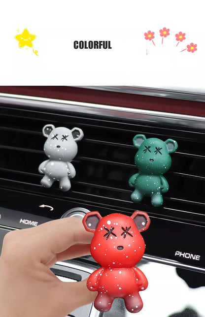 Bear Car Air Freshener Outlet Vent Perfume Clips Fragrance Conditioning Aromatherapy Perfume Clip Car Interior Decoration