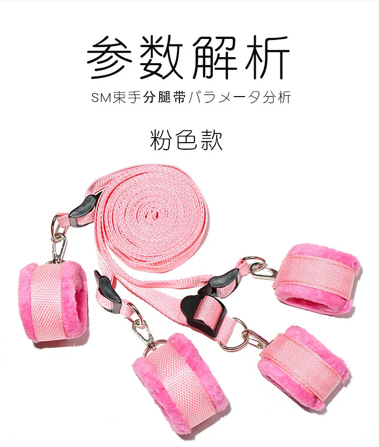 Couples Bed Handcuffs Sex Toys For Woman Bdsm Bondage Set Ankle Cuff Restraints Rope Strap Handcuffs Ankle Cuff Adult Game Goods