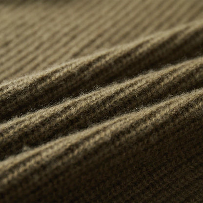Pullover sweater for men, men's lapel sweater 2025 new loose knit autumn and winter full sleeved men's 100% Australian wool swea