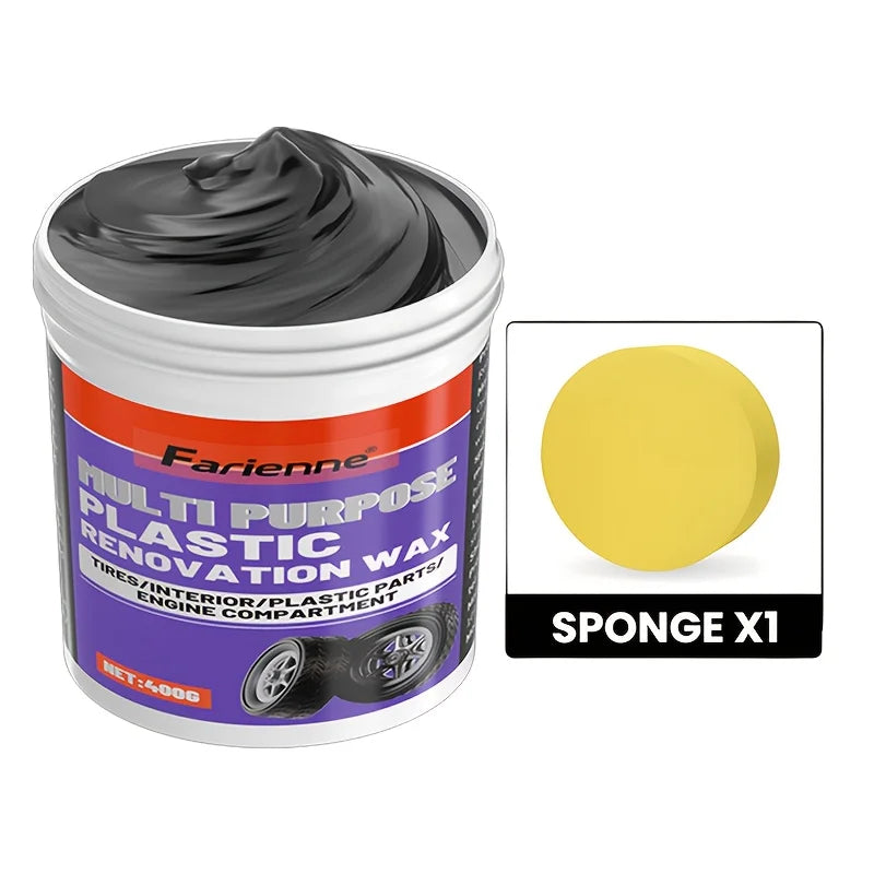 All-In-One Plastic Polishing Paste for Car Interior Refinement,Scratch Repair Wax for Dashboard& Sofa Seats,Quick Shine Solution