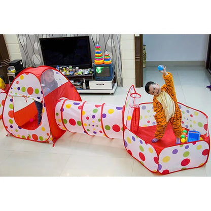 IMBABY 3 in 1 Ball Pool Folding Tent Tunnel for Children Ball Pit Playpen Crawling Tunnel Playground Corral Demgames Games Fence