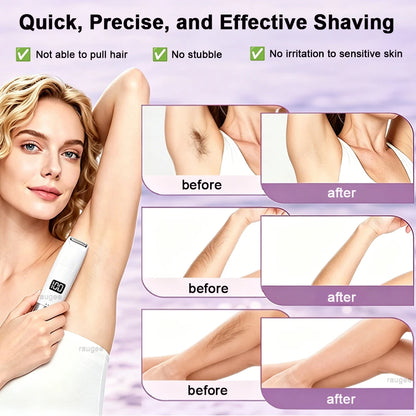 Trimmer for Women 2 in 1 Double Head Epilator Portable Electric Razors Bikini Shaver for Body Leg Underarm Hair Remover Trimmer