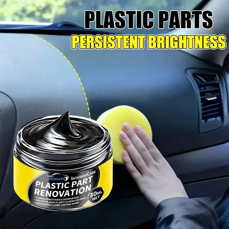 Car Interior Scratch Repair Paste - Car Scratch Repair, Tire Shine Restoration, Black Interior and Dashboard Plastic Surface Repair