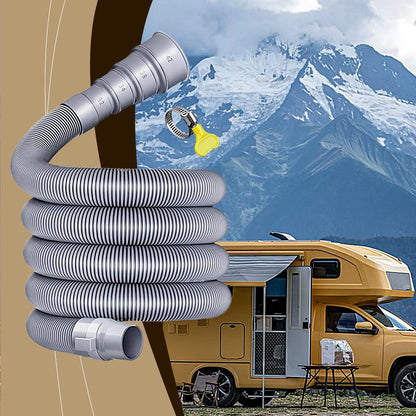 Foldable Caravan Sewer Plumbing Kit with Adjustable Adapter and Clamp Leak-Proof RV Hose Flexible drain hose for motorhomes