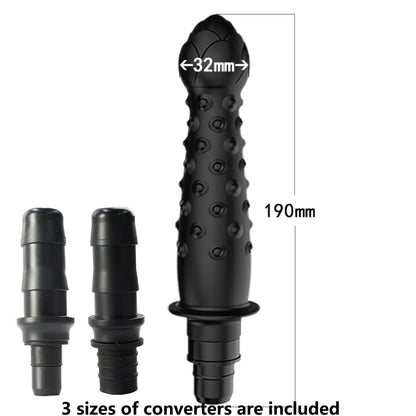 1pc Black Silicone Massage Head, Fascia Gun Massage Head, With Multiple Uses, Including Three Interfaces, Used For Fascia Gun