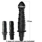 1pc Black Silicone Massage Head, Fascia Gun Massage Head, With Multiple Uses, Including Three Interfaces, Used For Fascia Gun