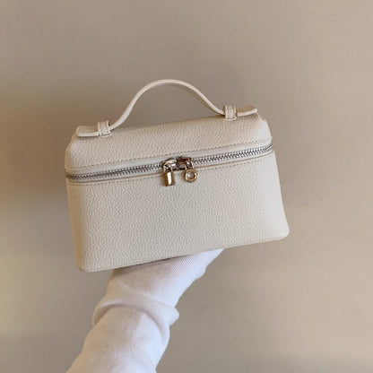 Premium Sense of Niche Lychee Grain Shoulder Bag Simple Fashion Lunch Box Women's Bag Exquisite Mini Handheld Crossbody Bags