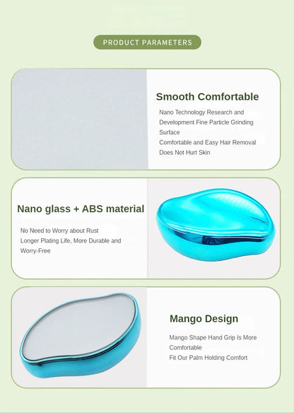 Hot Crystal Physical Hair Removal Eraser Glass Hair Remover Painless Epilator Easy Cleaning Reusable Body Care Depilation Tool