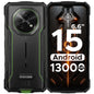 DOOGEE Fire 5 Rugged Phone 13000mAh Large Battery 6.6'' HD+ Display 12GB RAM (3GB+9GB) 64GB ROM Android 15 NFC Smartphone
