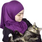 Easy To Wear Girls Kids Muslim 1 Piece Amira Practical Hijab Headscarf Instant Scarf Islamic Comfort Headwear for 3-7 Y