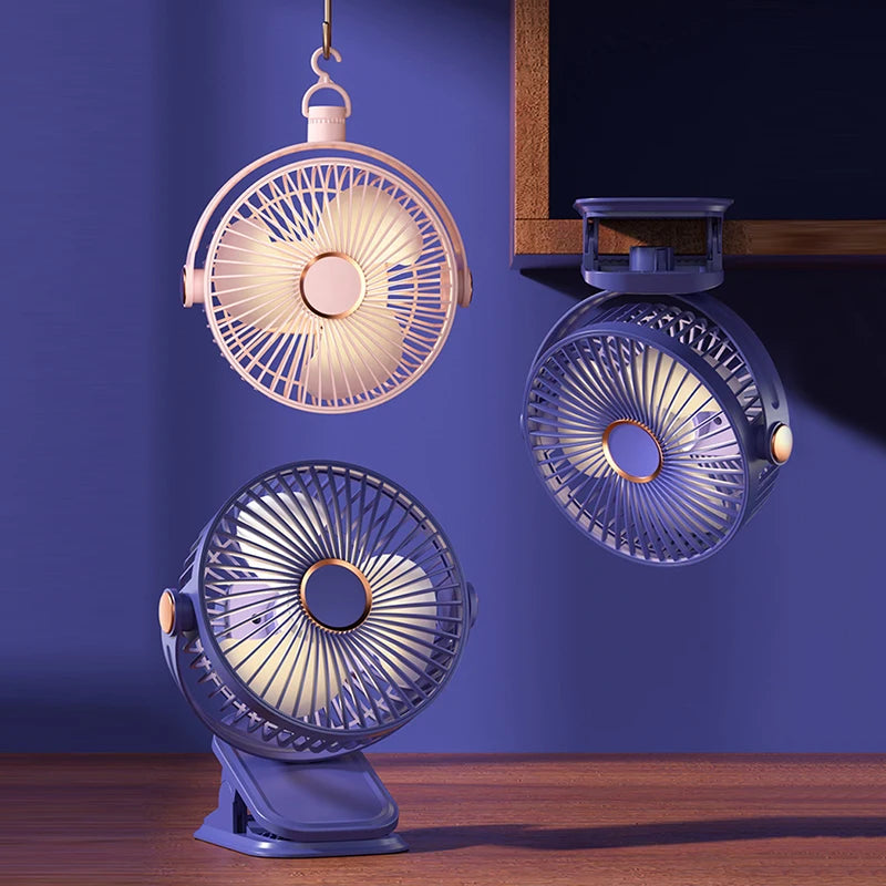Stroller Fan for Baby Stroller Cart Hanging Fan Clip Mini Fan USB Quiet Electric Clip Fan Home 3 Speed Desktop Small Cooling Fan