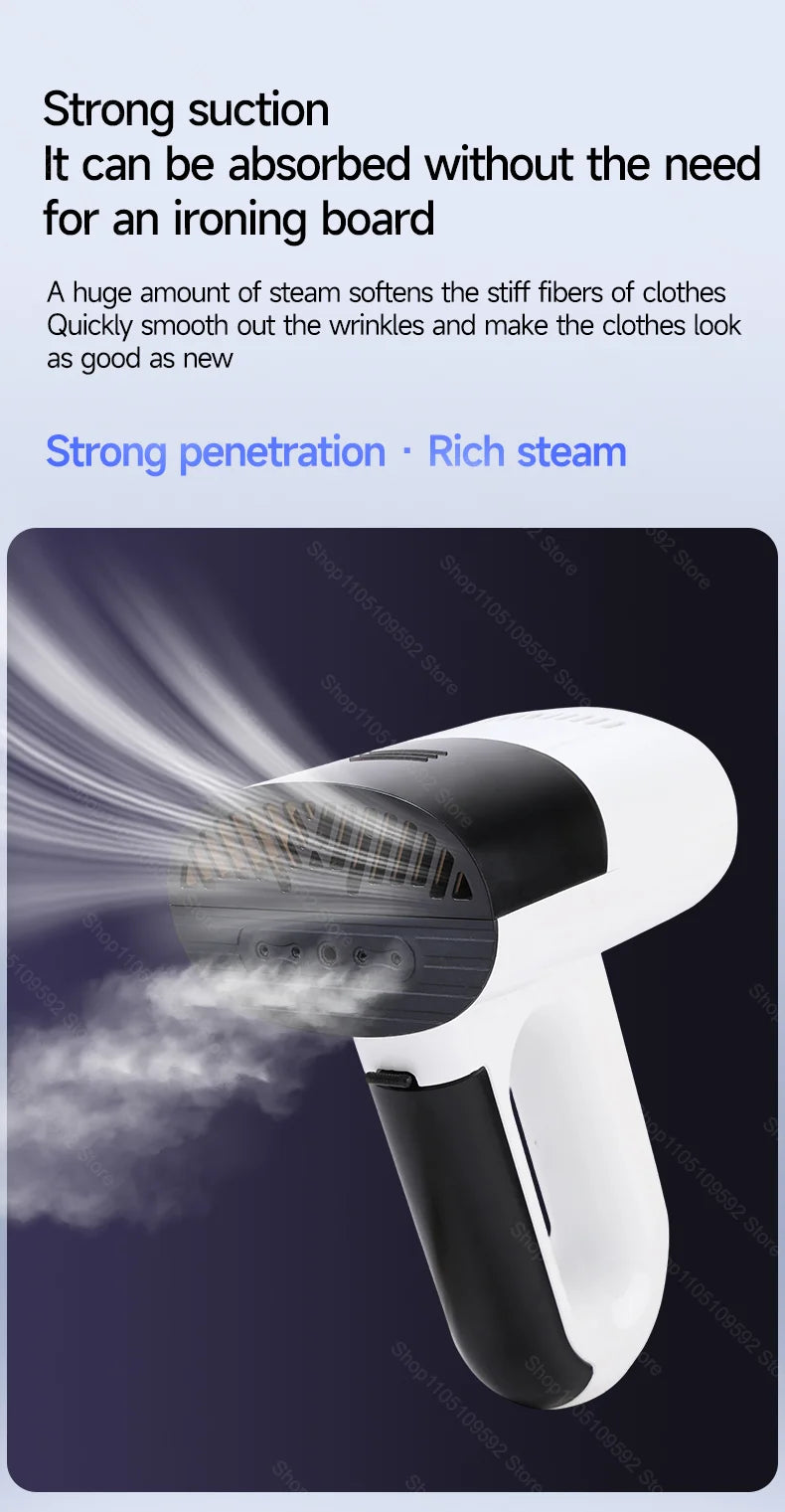 Handheld Powerful Adsorption Vacuum Steamer Iron 2 in 1 Steam Ironing Dry Ironing Garment Steamer Smooth Out Stubborn Wrinkles
