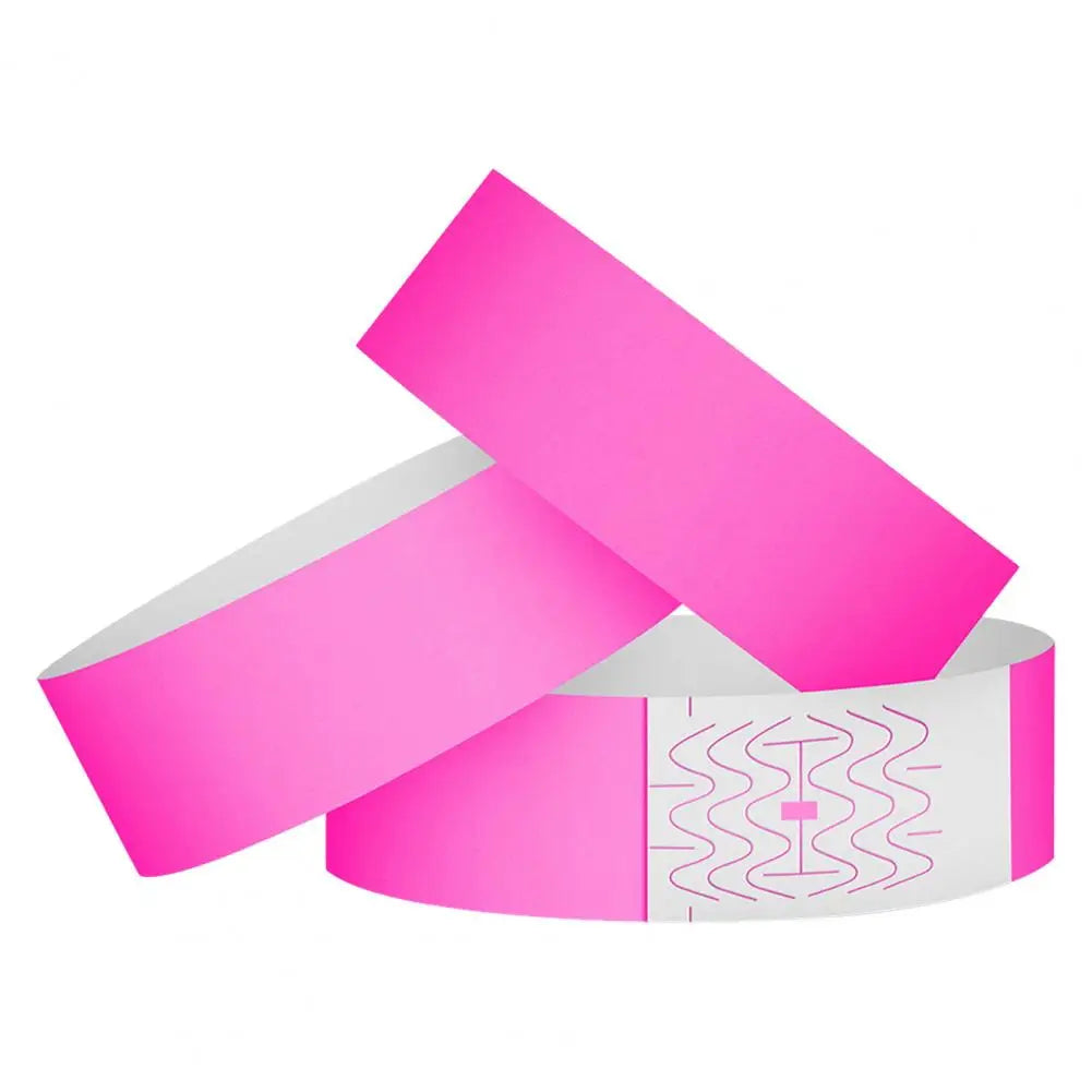 100Pcs Synthetic Paper Wristbands Disposable Waterproof Wrist Strap Event Identification Bracelets Removable Wristband Tape