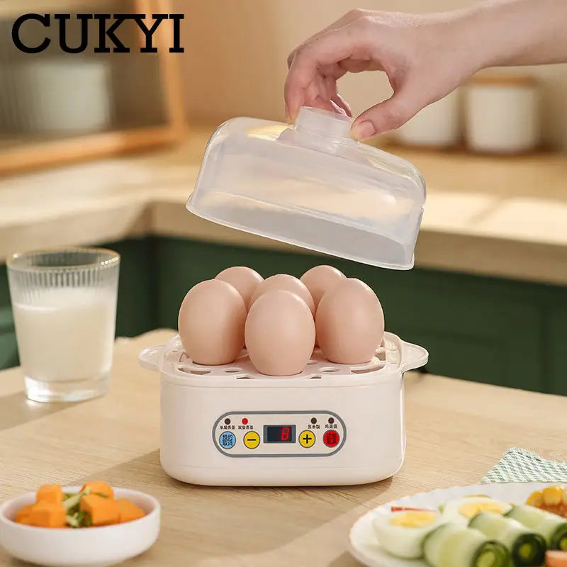 Mini Food Steamer Multi-layer combination Egg Boiler Food Warmer Rice cooker Dry burning Prevention Auto-off Eggtart making Tool