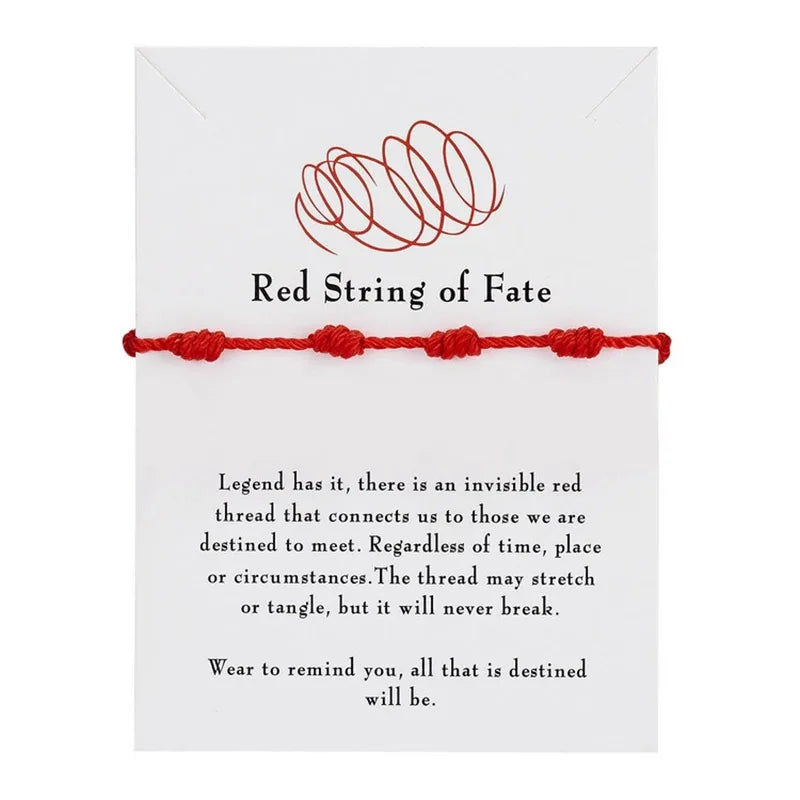 Handmade Knot Bracelet For Women Men Red String Of Fate Wrap Bangle Couple Good Lucky Friendship Jewelry Accessories