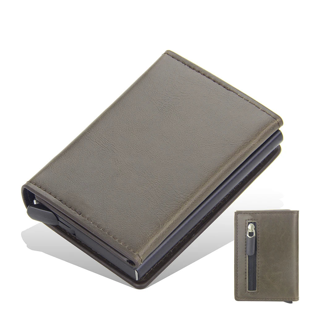 Pop Up Credit Card Holder Wallets Men Slim Rfid Blocking CardHolder Wallet for Men Card Money Bag Purse PU Leather Short Wallets