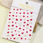 3D Valentine's Day Love Heart Nail Art Sticker Red White Cross Stars Self-Adhesive Nail Decals 8*10cm Kawaii Heart Nail Sticker