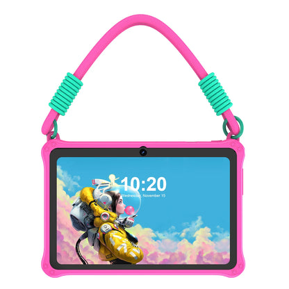 PRITOM Kids Tablet 7 inch Android 13 4GB (2+2 expandable) RAM 32GB ROM WiFi Bluetooth Learning Software Installed with Lanyard