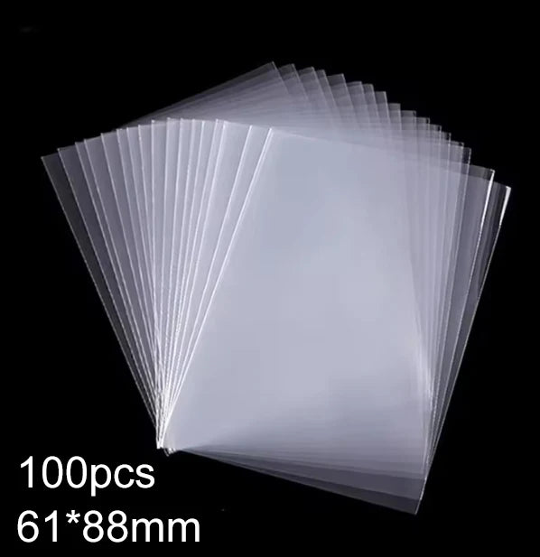100pcs 65*90mm/61*88mm Card Sleeves Card Protectors Perfect Size for Football Card, Sport Card, MTG Card Collection Card Storage