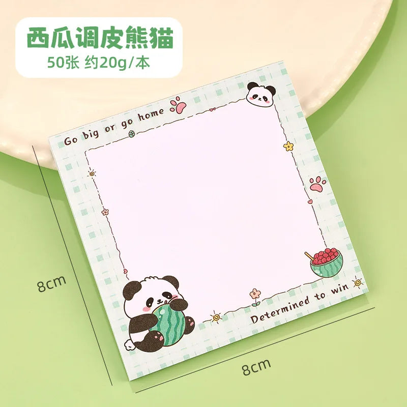 200sheets Panda Memo Pads Cute Animal Note Pads No Adhesive for Students Aesthetic Office School Supplies Bulk Notebook Labels
