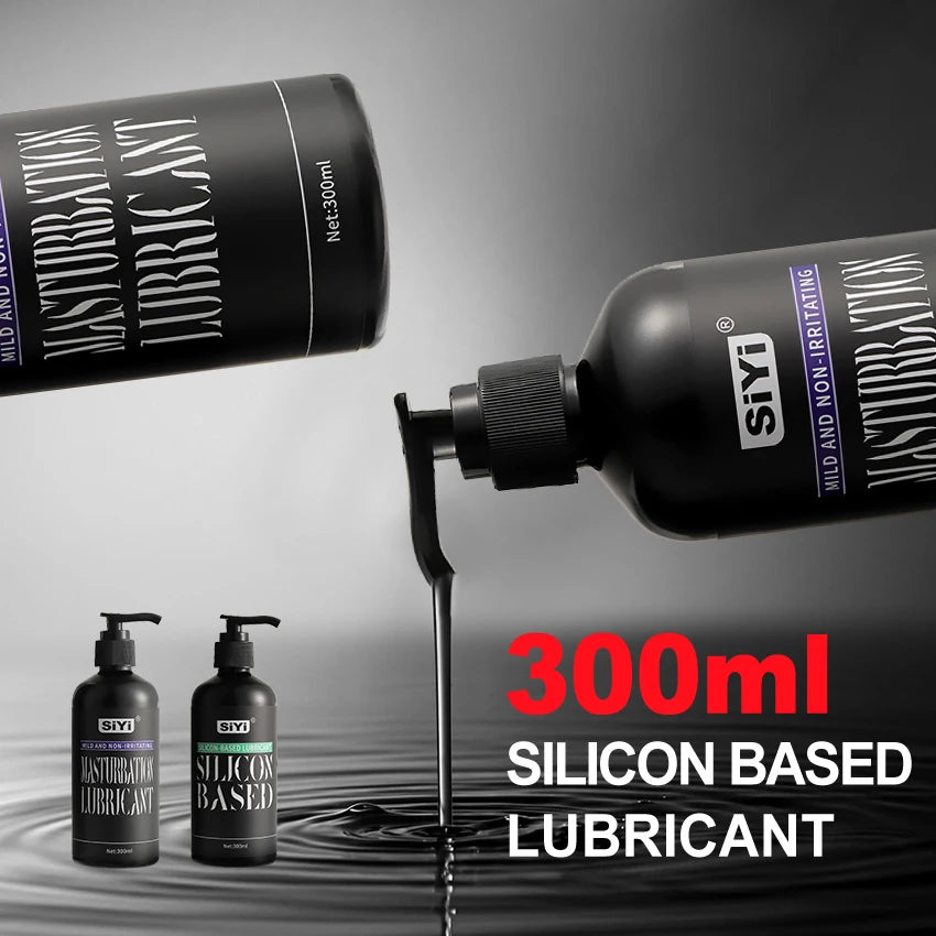 Silicone-Based Lubricant with Press Pump Stringy Anal Lube Love Gel Suitable for Man Woman Gay Lesbian Couples Pleasure Sex Shop