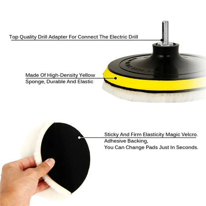 8Pcs Car Polishing Kit Polish Pad 3/7/5 Inch Car Polishing Disc Waxing Sponge Car Polisher Buffing For Car Polisher Accessories