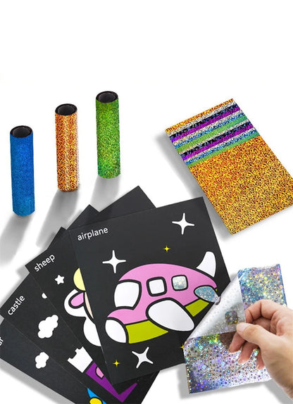 12Pcs DIY Cartoon Magic Transfer Painting Crafts for Kid Crafts Creative Drawing Educational Learning Art School Supplies