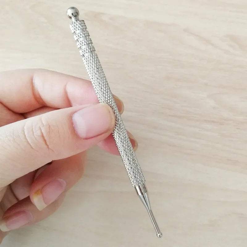 Facial Reflexology Massage Tool Retractable Acupuncture Pen Double Headed Spring Ear Care Tool Point Probe Pen Massager for Face