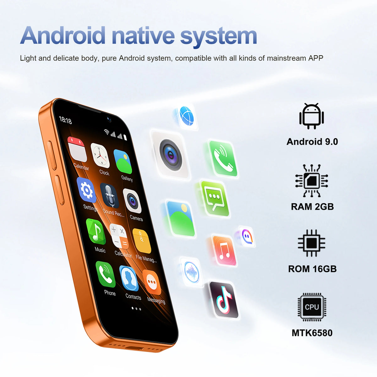 SERVO 17SE mini Smartphone Android Dual SIM 3G Network 2GB RAM 16GB ROM 3.0-inch Tiny Screen‌ Phones Face Unlock GPS WiFi Camera Small Pocket Cellphone