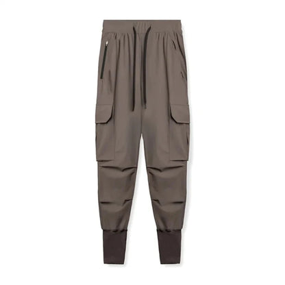 2024 New Men's Cargo Pants Summer Thin Loose Quick-Drying Elastic Leggings Running Training Sweatpants Casual Trend Trousers