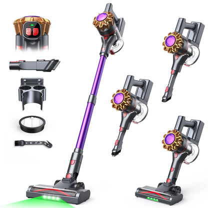 Lubluelu P7 300W/35KPA Cordless Vacuum Cleaner, 30Mins Self-Standing Vacuum Cleaners for Home, Anti-Tangle Stick Vacuum