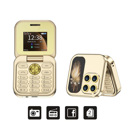 SERVO I17 Mini Dual SIM Card Flip Mobile Phone 2G GSM Magic Voice FM Radio Speed Dial Video Player Flashlight Foldable Cellphone