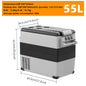 Podofo 35L 45L 55L Portable Car Compressor Refrigerator LED Display Low Noise 12V 24V DC Cooler For Outdoor Camping Travel