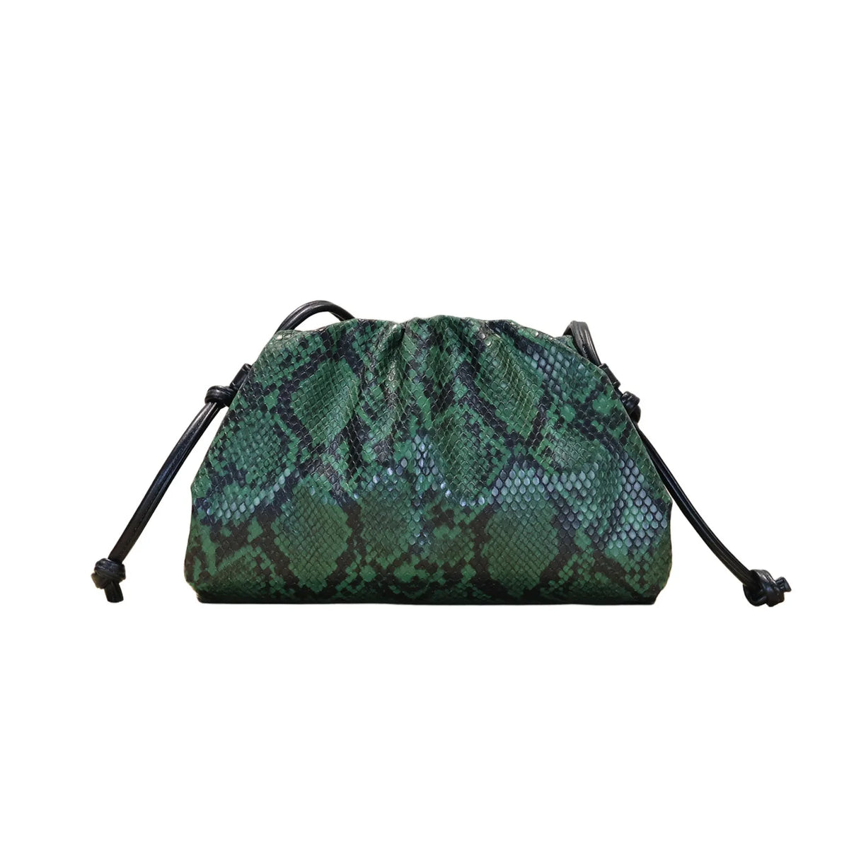 Ruched Serpentine Dumpling Bags for Women Pouch Handbag Cloud Clutch Snake Pattern Shoulder Crossbody Bag Luxury Designer Bag