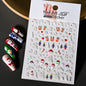 Winter Christmas Atmosphere Nail Stickers Snowman Snowflake Wapiti Self-adhesive High Quality Cute Nail Stickers Nail Art Deco