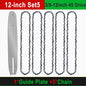 12" Guide Bar & 45 Link Chain Set 3/8"LP Pitch 0.050" Groove Width Rounded Teeth Alloy Chainsaw Components 12 Inch Electric Saw