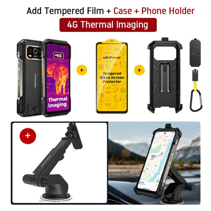 Ulefone Armor 27T 4G 10600mAh Rugged Phone Android 15 Smartphone 24GB +256GB  6.78"FHD+ 120Hz 64MP Night Vision Camera NFC